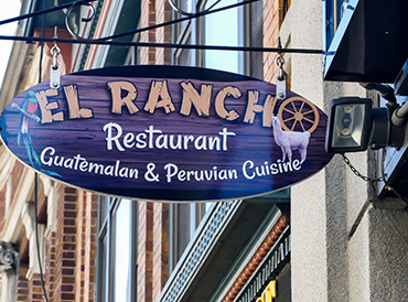 Restaurant hanging signs for business