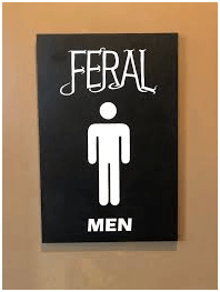 Modern Restroom Sign