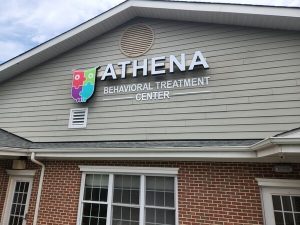 Channel letter and logo sign of Athena business